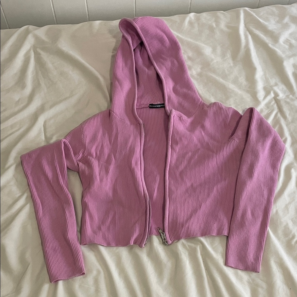 Brandy Melville Pink Ribbed Sweater